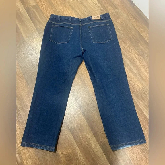 Duluth Trading Co. Men’s straight leg relaxed fit Dark wash jeans size 44x32 - Picture 3 of 7